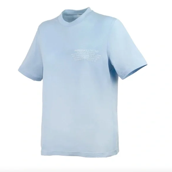 Burberry Jemma coordinates tee Shirt Size XS Pale Blue - Picture 7 of 7
